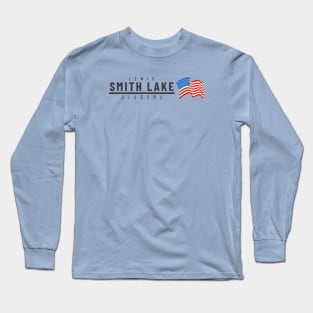 Smith Lake USA - light text Long Sleeve T-Shirt